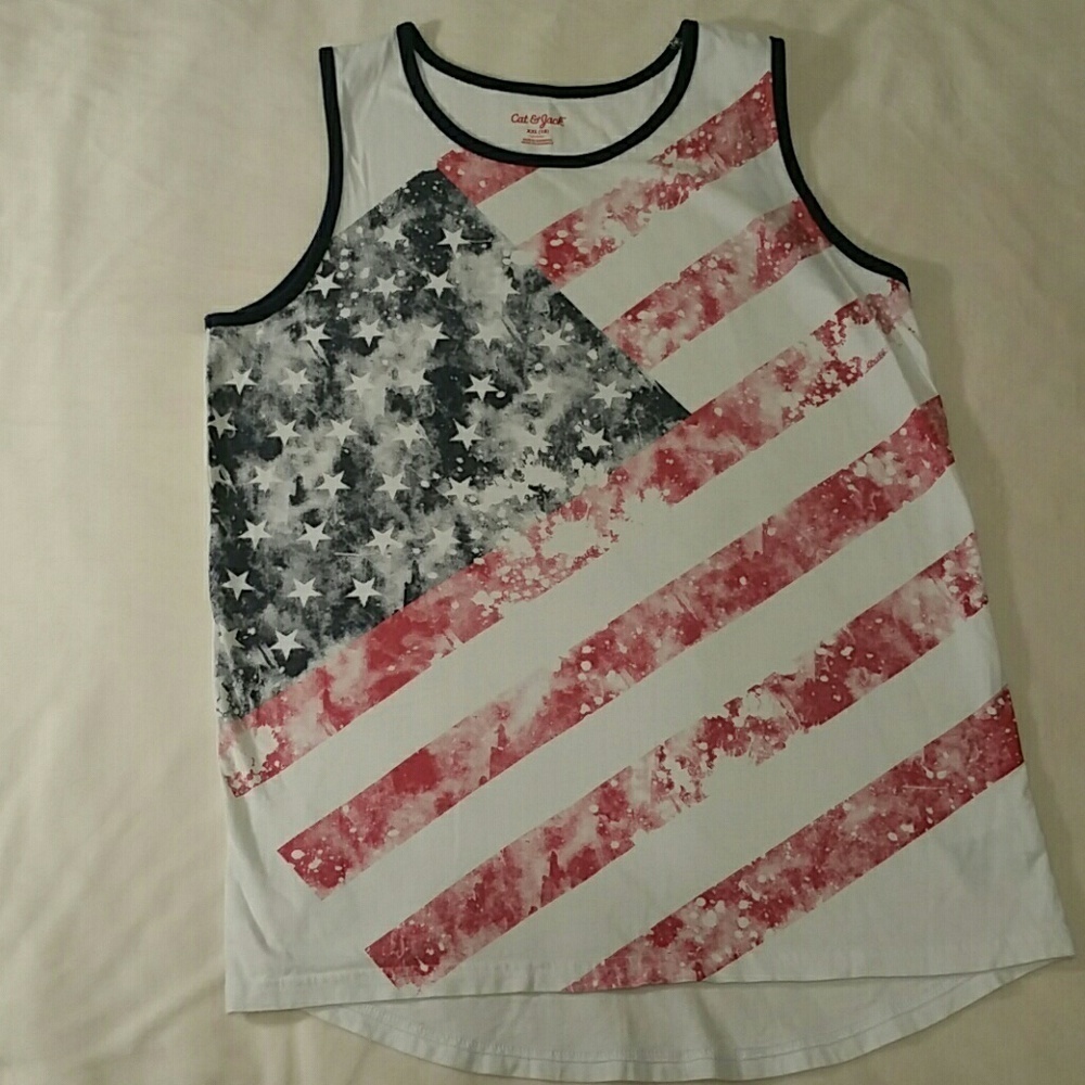 Boys American flag tank XXL 18